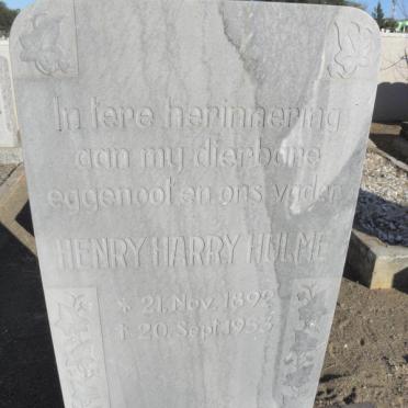 HULME Henry Harry 1892-1953