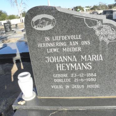 HEYMANS Johanna Maria 1884-1980