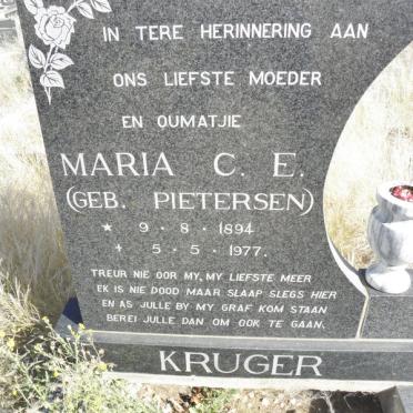 KRUGER Maria C.E. nee PIETERSEN 1894-1977