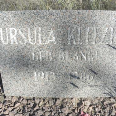 KLITZKE Ursula nee BLANK 1913-1986