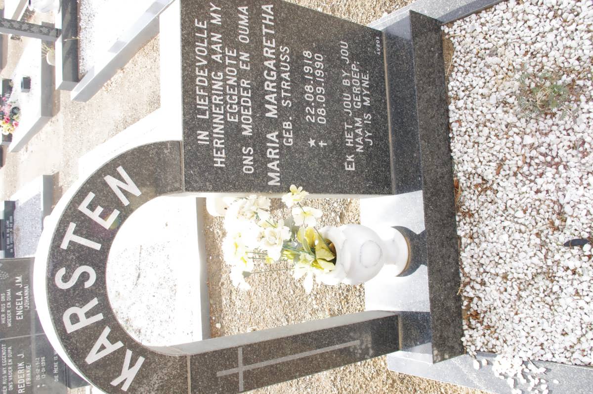 KARSTEN Maria Margaretha nee STRAUSS 1918-1990
