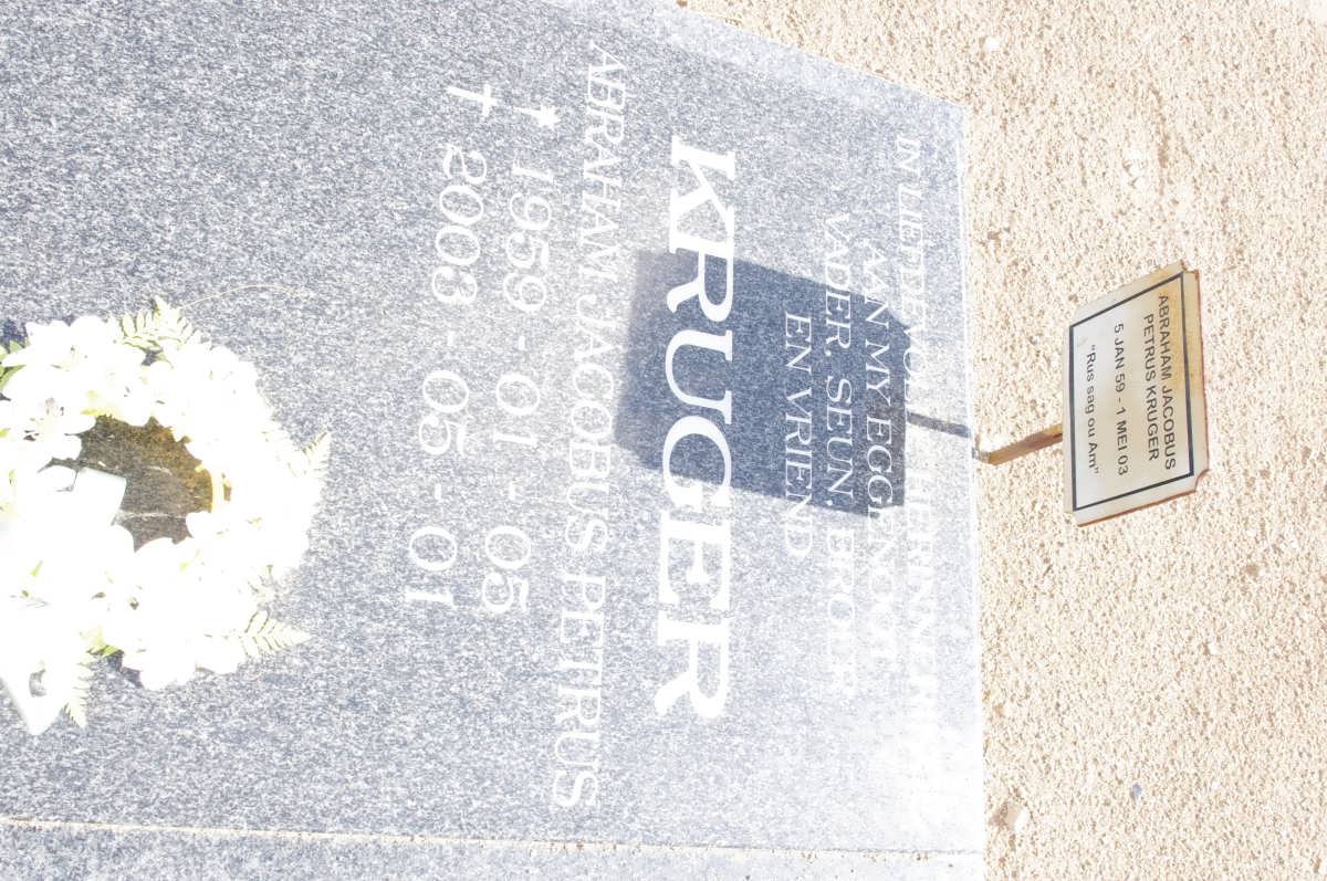 KRUGER Abraham Jacobus Petrus 1959-2003