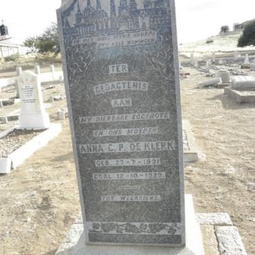 KLERK Anna C.P., de 1891-1929