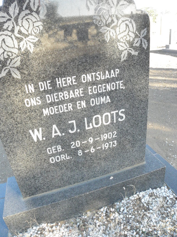 LOOTS W.A.J. 1902-1973