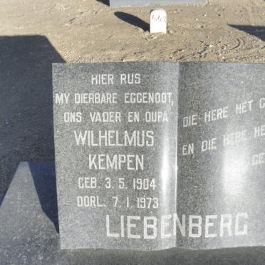 LIEBENBERG Wilhelmus Kempen 1904-1973