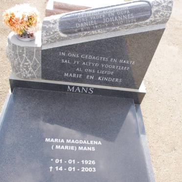MANS Daniel Johannes 1915-1994