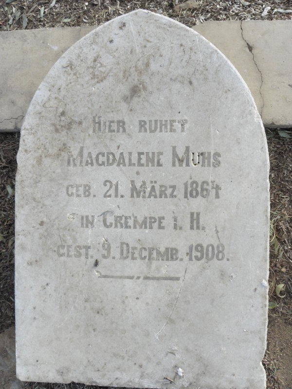 MUHS Magdalene 1864-1908