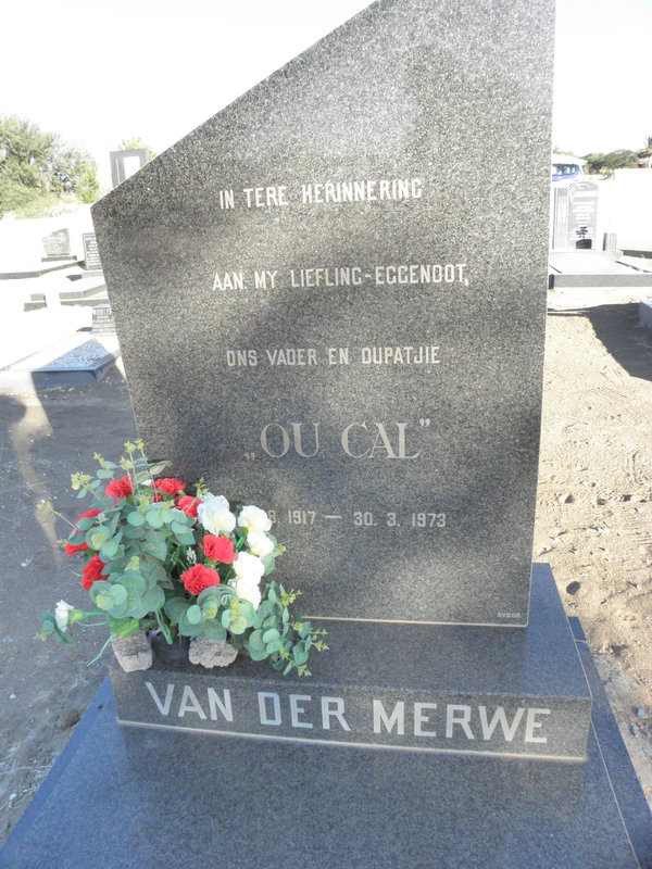 MERWE Ou Cal, van der 1917-1973