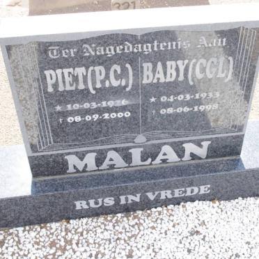 MALAN P.C 1926-2000 &amp; C.G.L.1933-1998