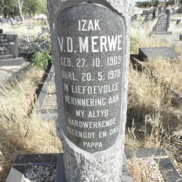 MERWE Izak, v.d. 1909-1978