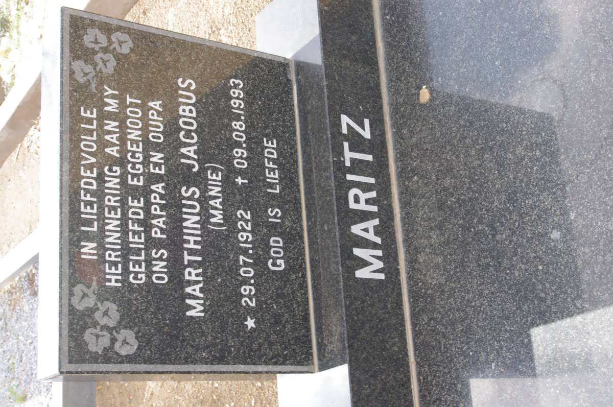 MARITZ Marthinus Jacobus 1922-1993
