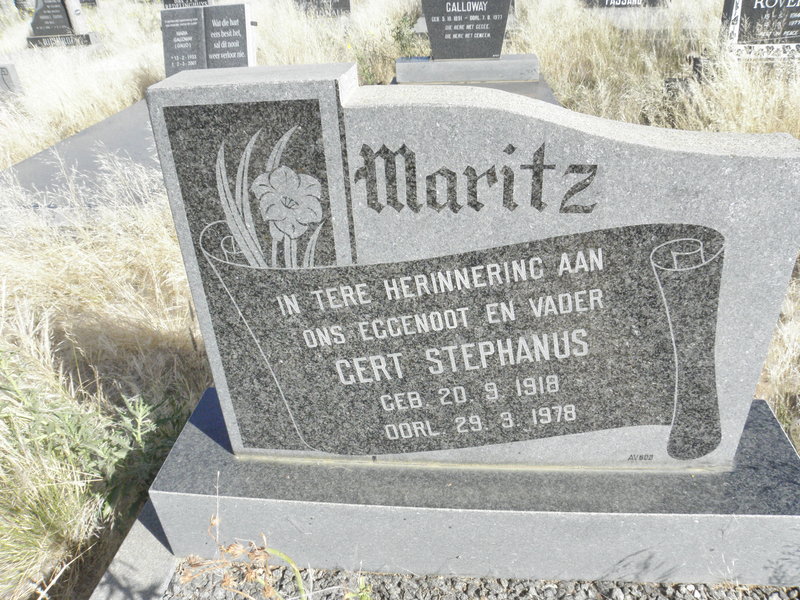MARITZ Gert Stephanus 1918-1978