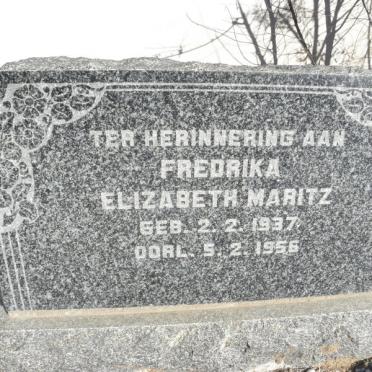 MARITZ Fredrika Elizabeth 1937-1956