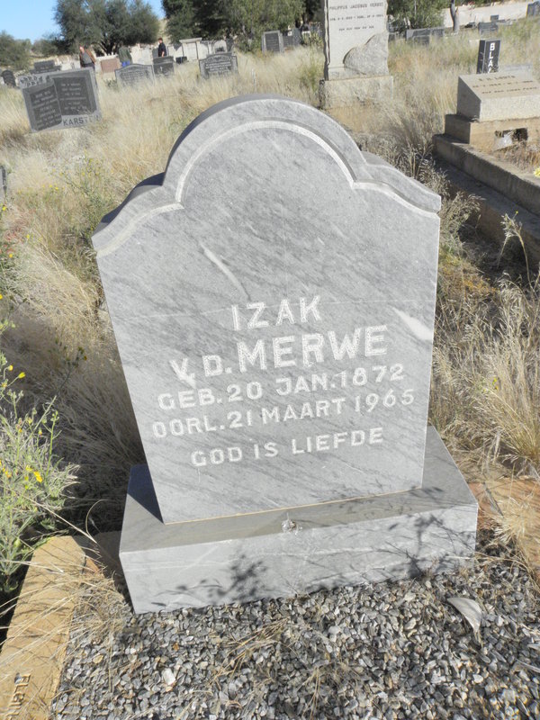 MERWE Izak, v.d. 1872-1965