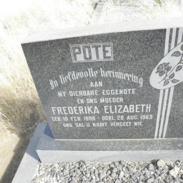 POTE Fredrika Elizabeth 1896-1969