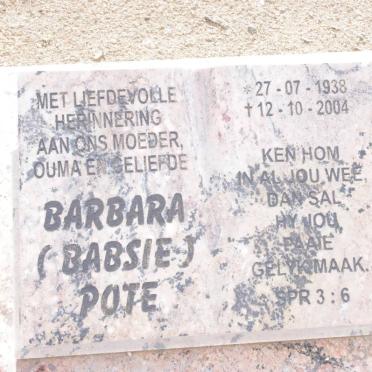 POTE Barbara 1938-2004