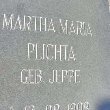 PLICHTA Martha Maria nee JEPPE 1909-1986