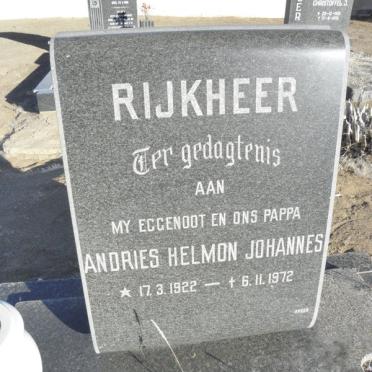RIJKHEER Andries Helmon Johannes 1922-1972