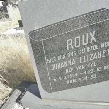 ROUX Johanna Elizabeth nee VAN ZYL 1884-1971