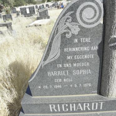 RICHARDT Harriet Sophia nee NELL 1948-1976