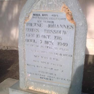 ROSSOUW Wietse Johannes Botes 1916-1949