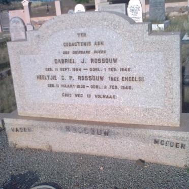 ROSSOUW Gabriel J. 1894-1946 &amp; Heeltjie G.P. ENGELS 1900-1946