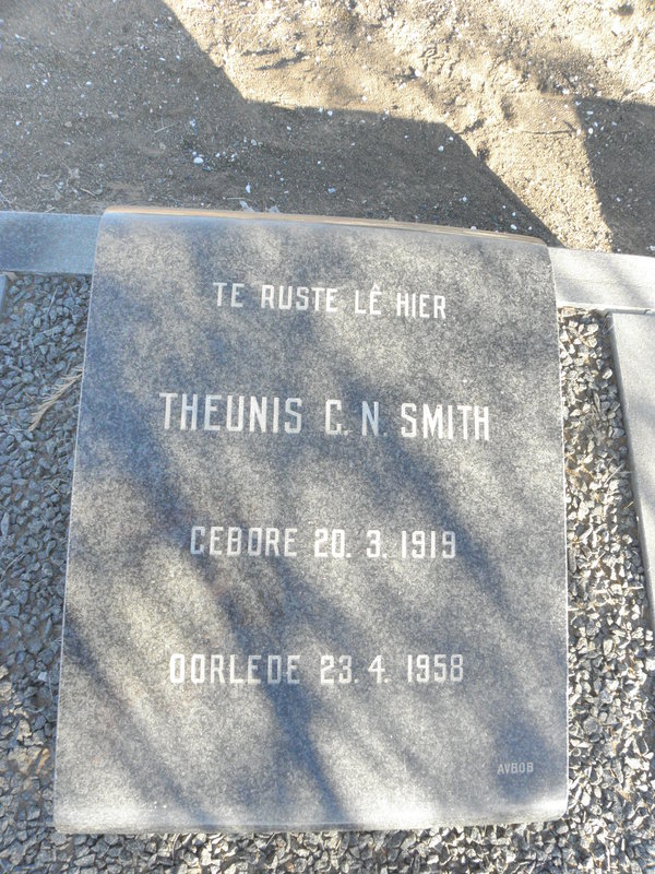 SMITH Theunis C.N. 1919-1958