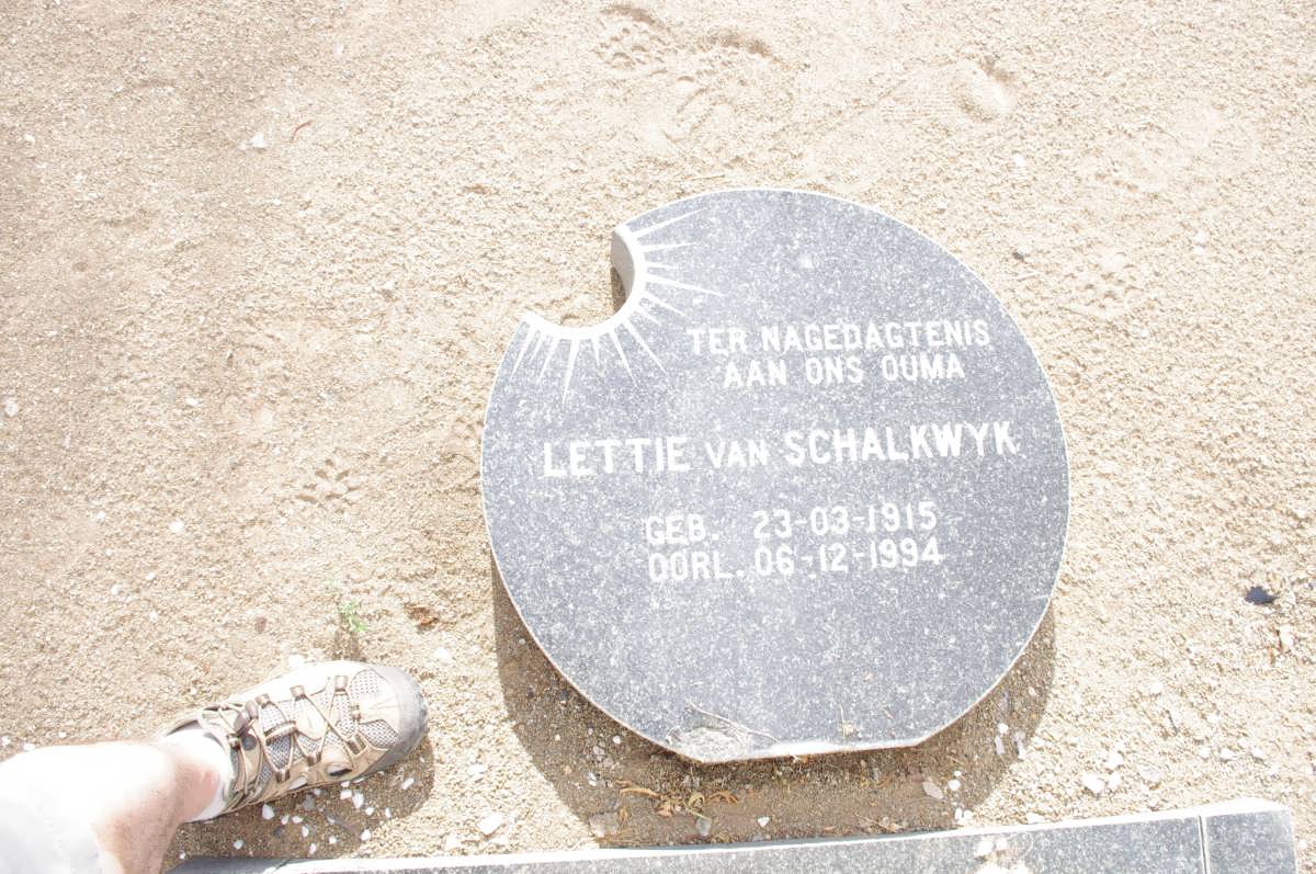 SCHALKWYK Lettie, van 1915-1994