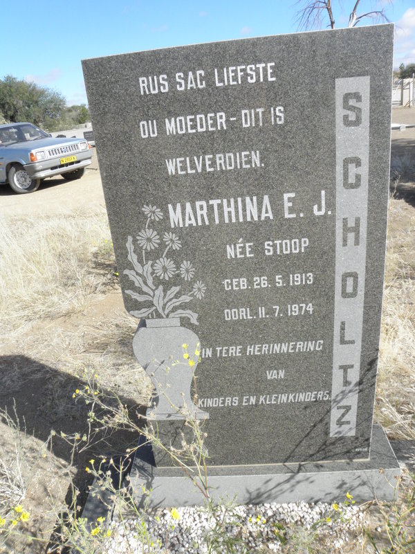 SCHOLTZ Marthina E.J. nee STOOP 1913-1974