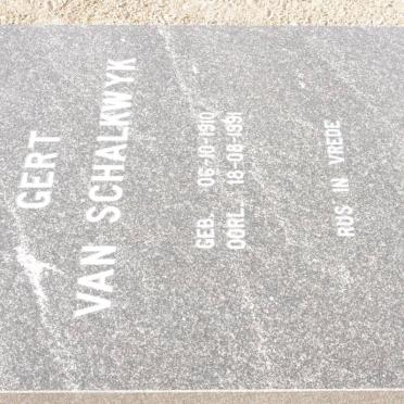 SCHALKWYK Gert, van 1910-1991