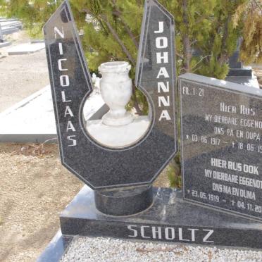 SCHOLTZ Nicolaas Johanna 1917-1997