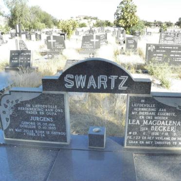 SWARTZ Jurgens 1931-1995 &amp; Lea Magdalena BECKER 1936-1988