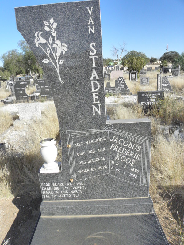 STADEN Jacobus Frederik, van 1899-1993