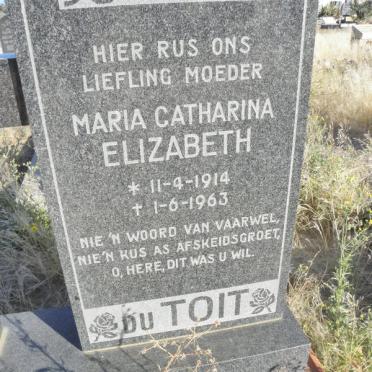 TOIT Maria Catharina Elizabeth, du 1914-1963