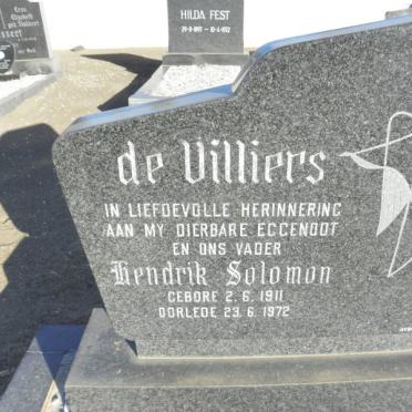 VILLIERS Hendrik Solomon, de 1911-1972