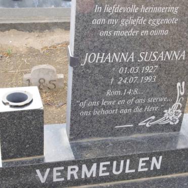 VERMEULEN Johanna Susanna 1927-1993