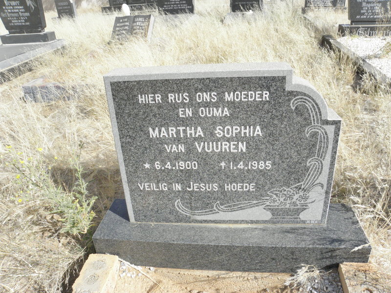 VUUREN Martha Sophia , van 1900-1985