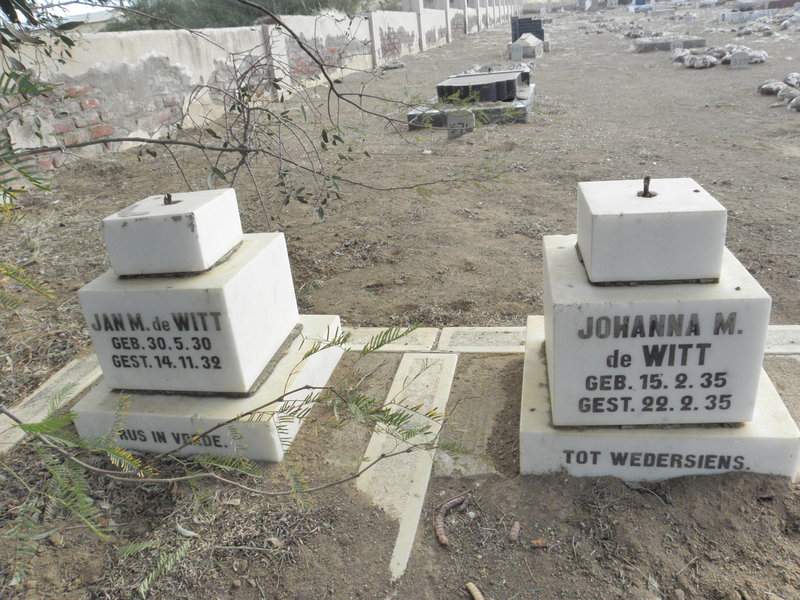 WITT Jan M., de 1930-1932 :: DE WITT Johanna M. 1935-1935