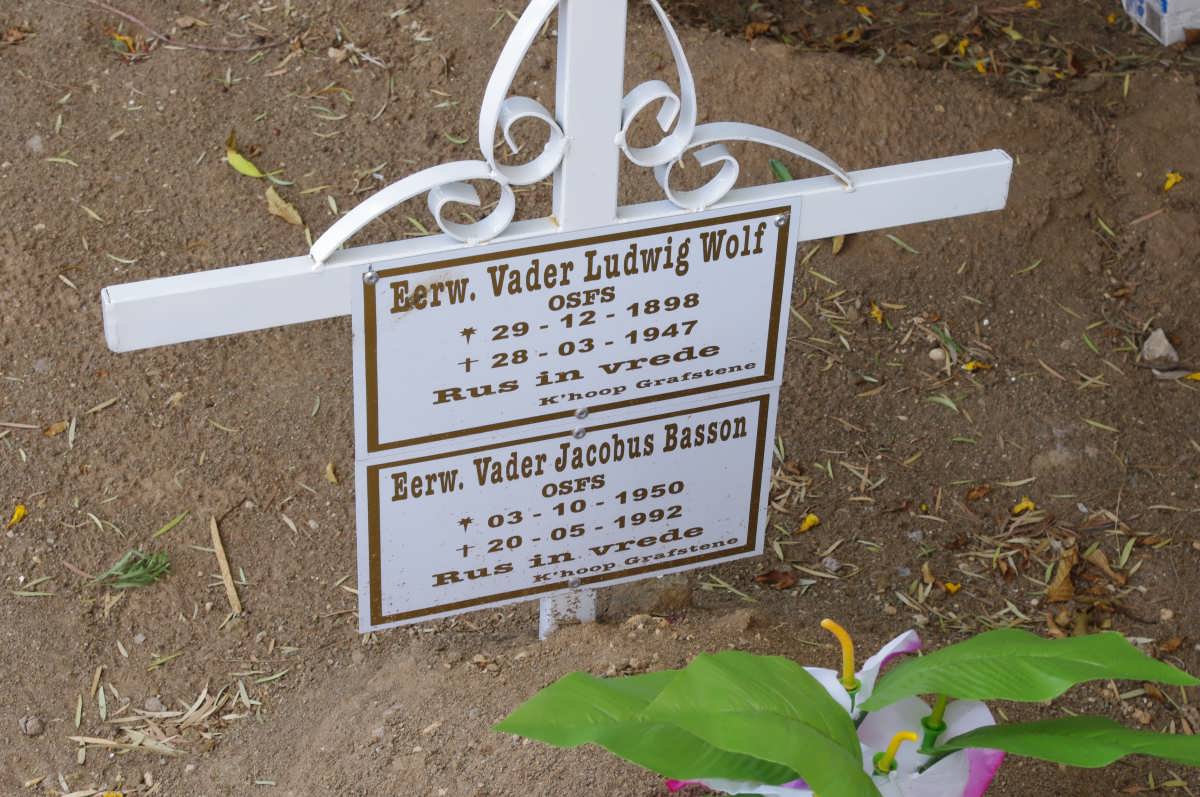 WOLF Ludwig 1898-1947 :: BASSON Jacobus 1950-1992