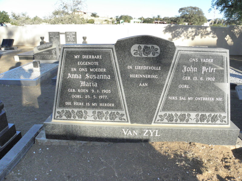ZYL John Peter, van 1902- &amp; Anna Susanna Maria 1905-1977