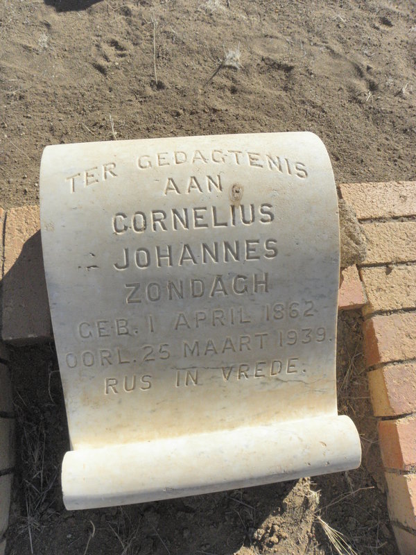 ZONDAGH Cornelius Johannes 1862-1939
