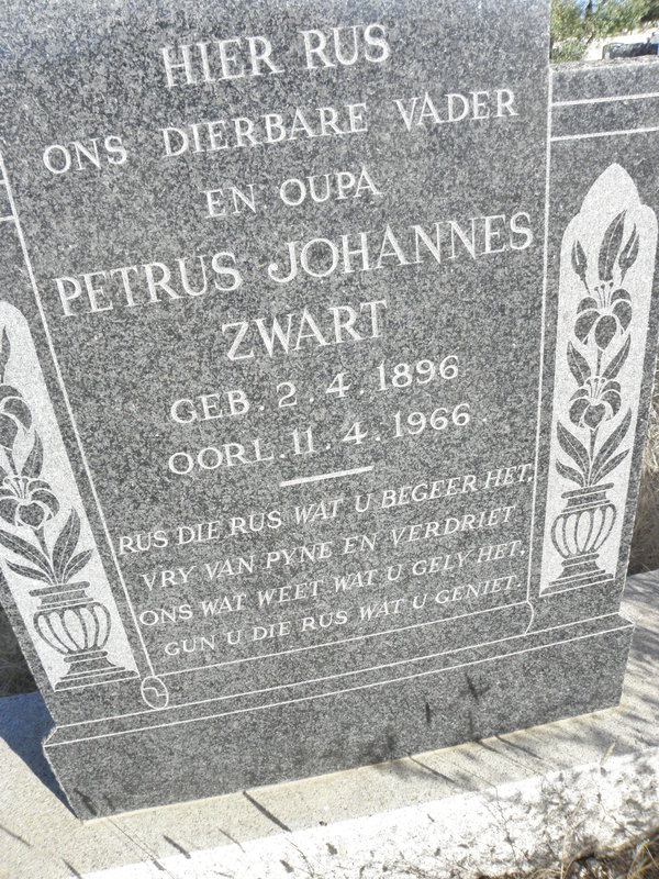 ZWART Petrus Johannes 1896-1966