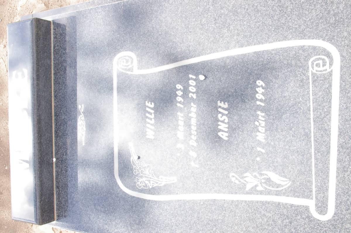 ? Willie 1949-2001 &amp; Ansie 1949-