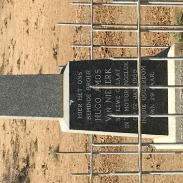 NIEKERK Hugo Amos, van -1959