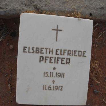 PFEIFER Elsbeth Elfriede 1911-1912
