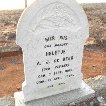 BEER Heletje A.J., de nee VISSER 1865-1935