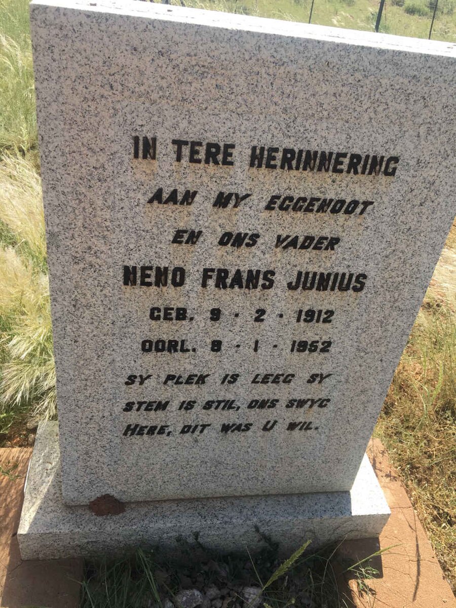 JUNIUS Neno Frans 1912-1952