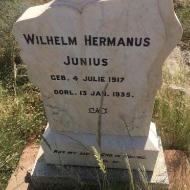 JUNIUS Wilhelm Hermanus 1917-1935