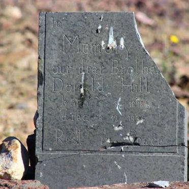HILL Donald 1878-1934