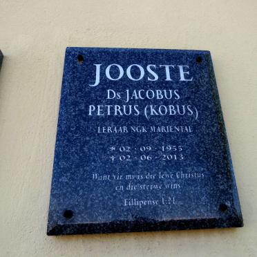 JOOSTE Jacobus Petrus 1955-2013